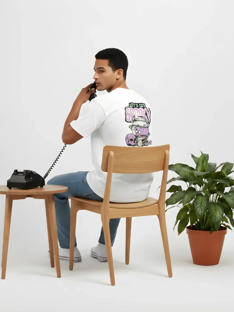 Spooky White Unisex Oversized T-Shirt