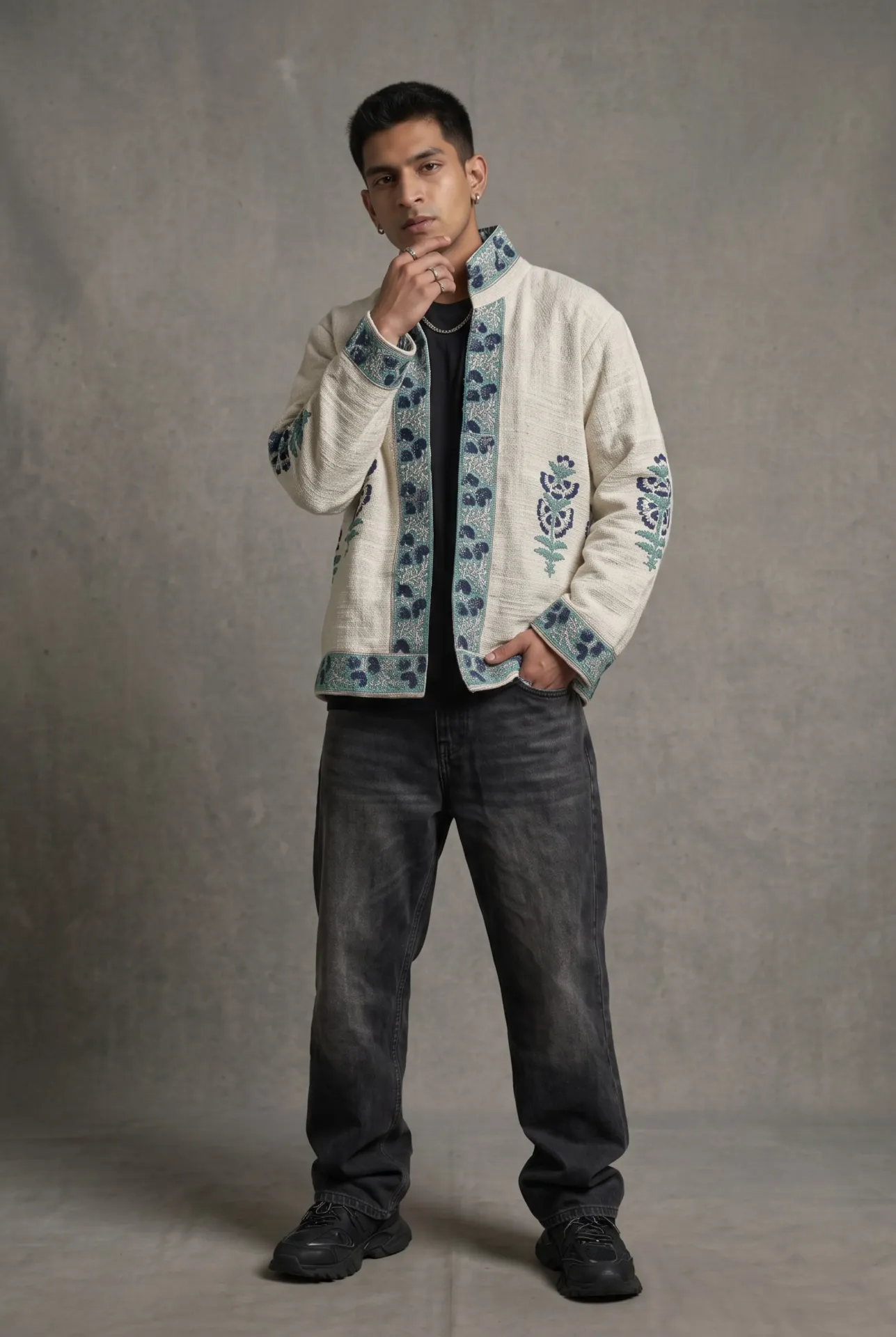 SUZANI JACKET NAVY BLUE