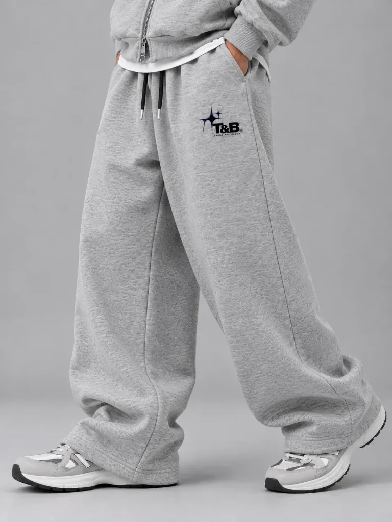 GREY BAGGY FIT SWEATPANTS