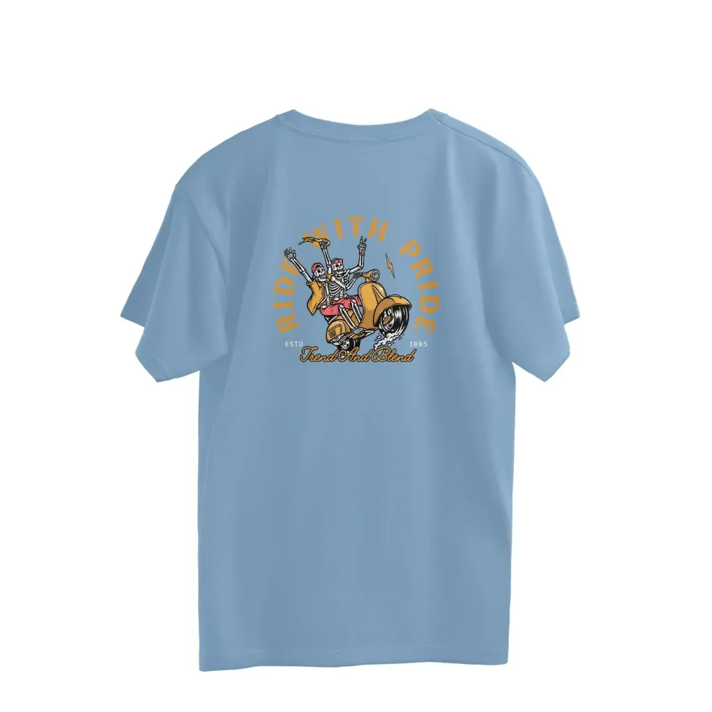 Ride With Pride Unisex Sky Blue T-Shirt (XS)