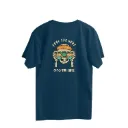 Feel The Heat Navy Unisex Oversized T-Shirt