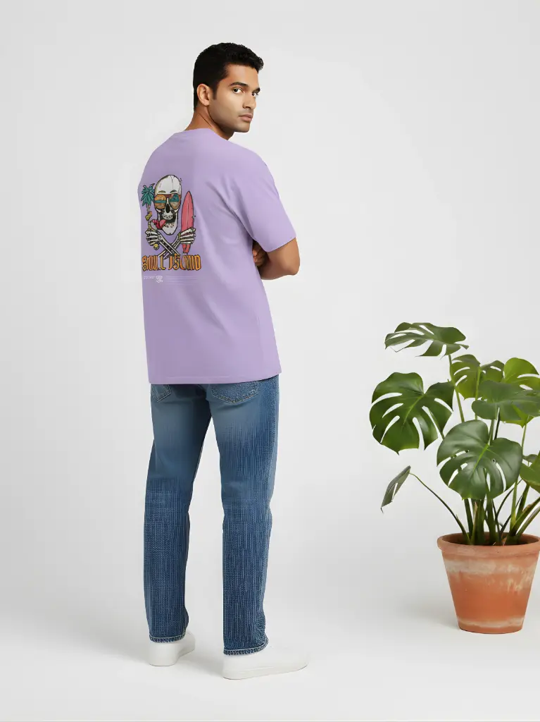 Skull Island Unisex Lavener Oversized T-Shirt