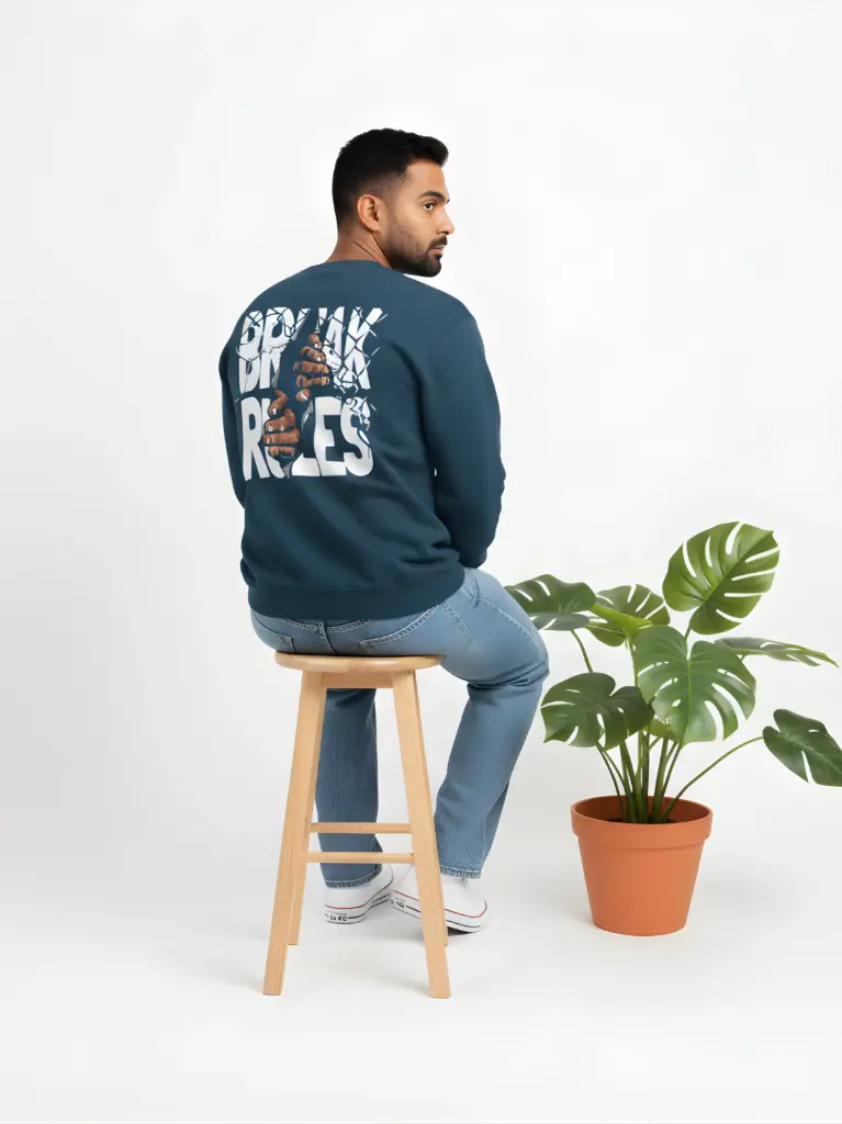 Break rules Sweatshirts - Navy Blue (XS)