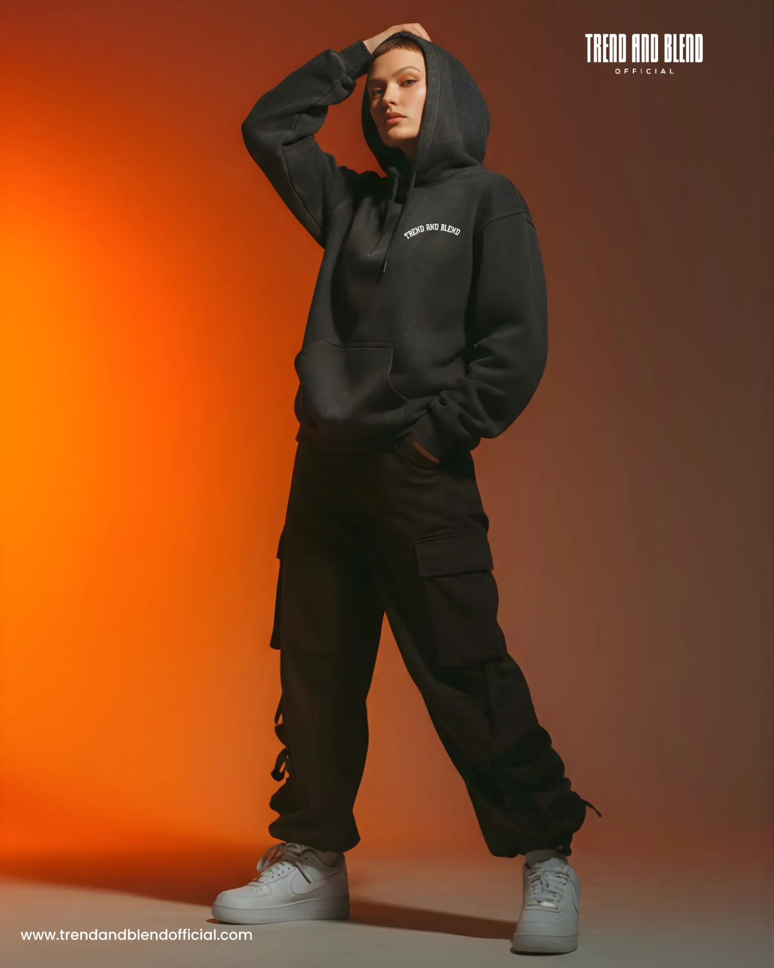 Acid Wash Hoodie Black