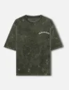 Unisex Acid Wash Tee Olive
