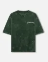 Unisex Acid Wash Tee Bottle Green