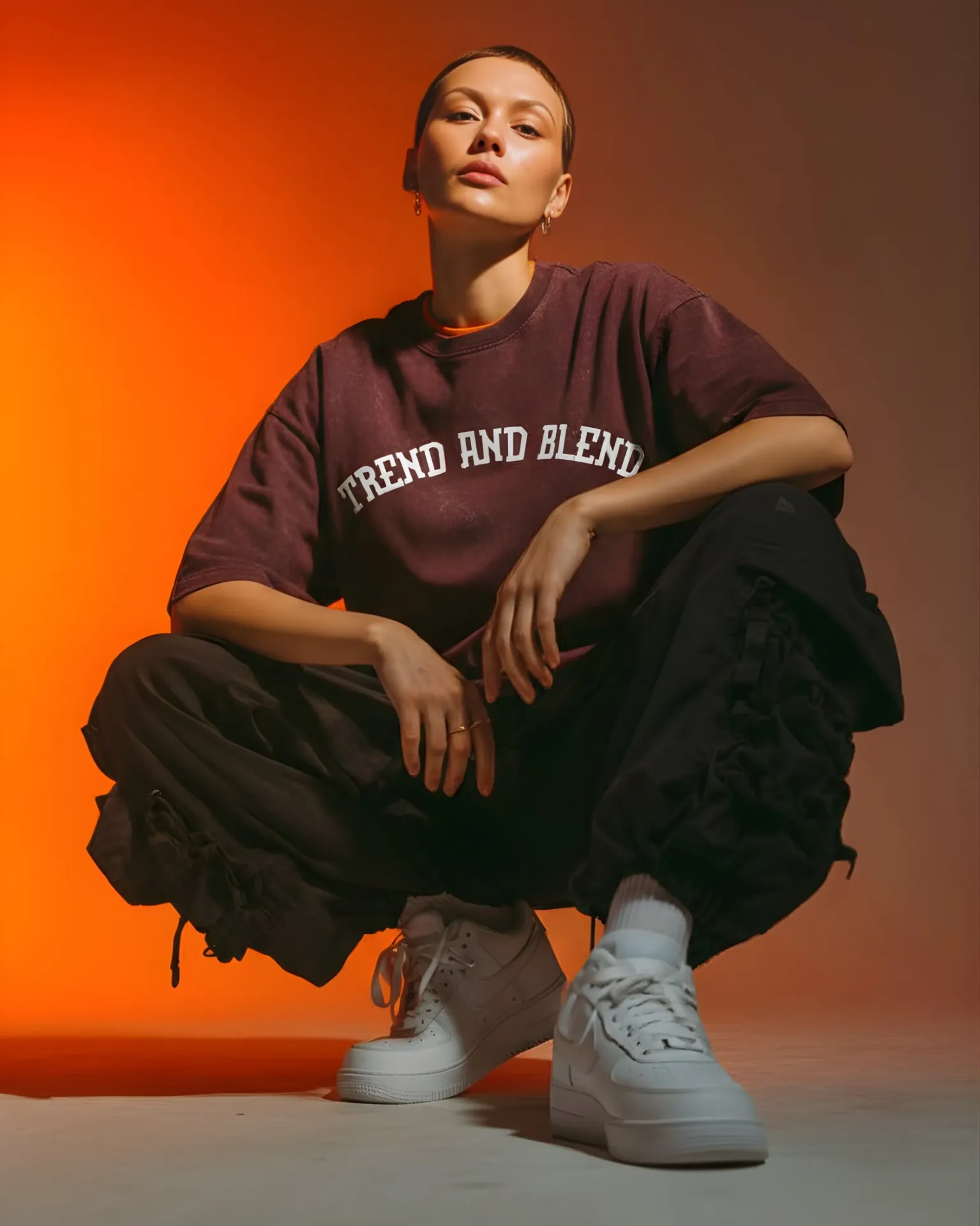 Unisex Acid Wash Tee Maroon