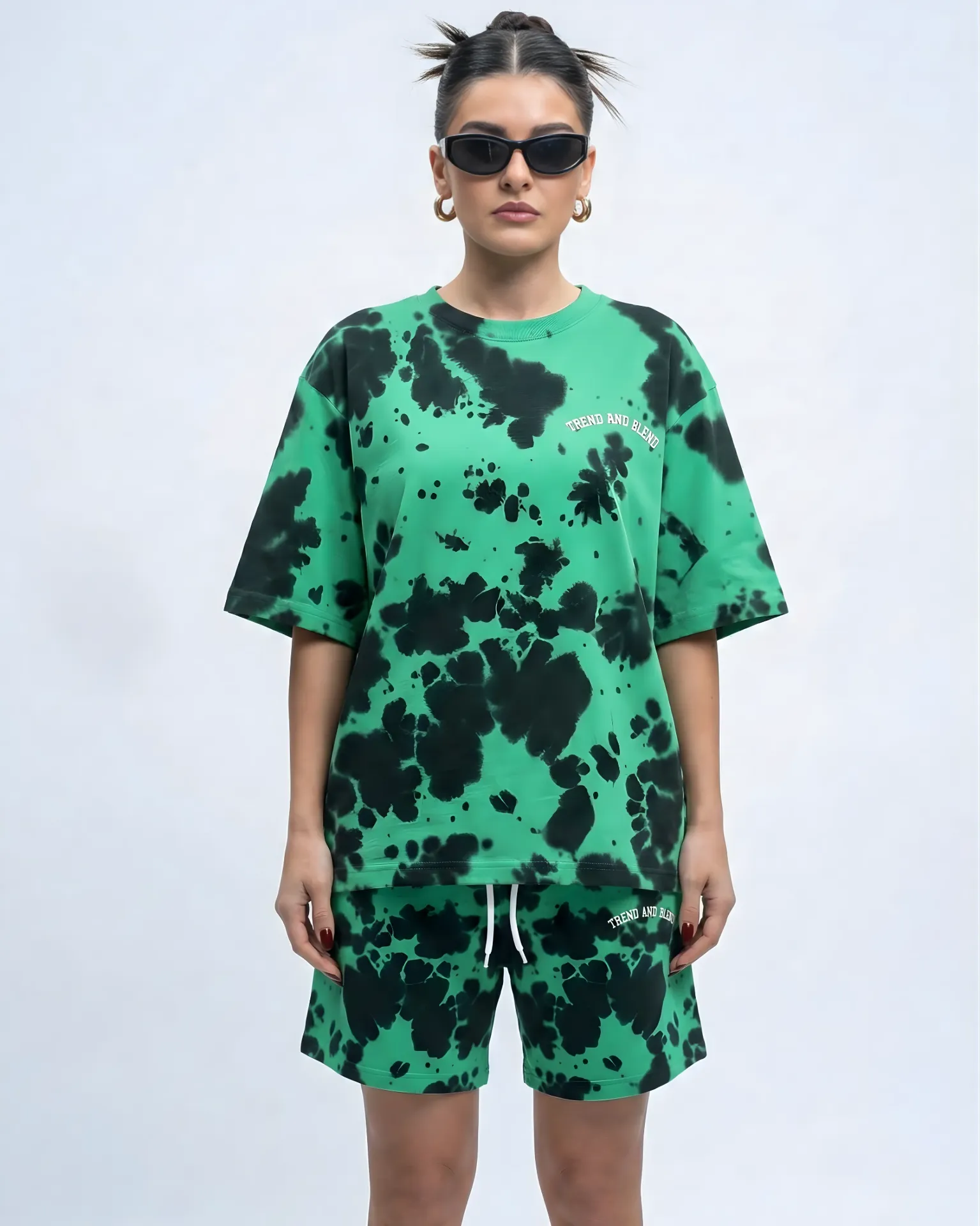 TIE AND DYE GREEN BLACK