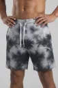 TIE AND DYE SHORTS WHITE BLACK