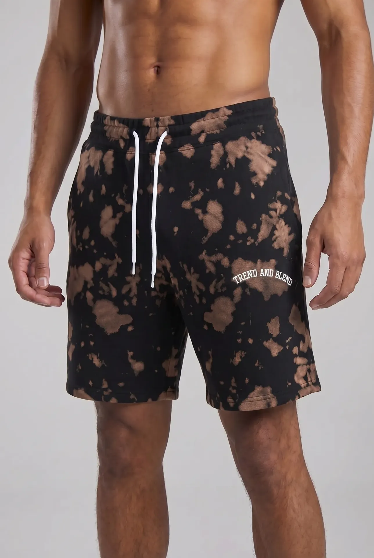 TIE AND DYE SHORTS BROWN BLACK