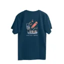 Skate Break Navy Blue Unisex Oversized T-Shirt