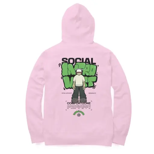 Social Introvert Pink Hoodies